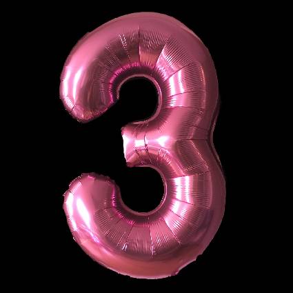 been Kreunt Geheim Cijfer ballon roze 97cm cijfer drie kopen? | De Horeca Bazaar