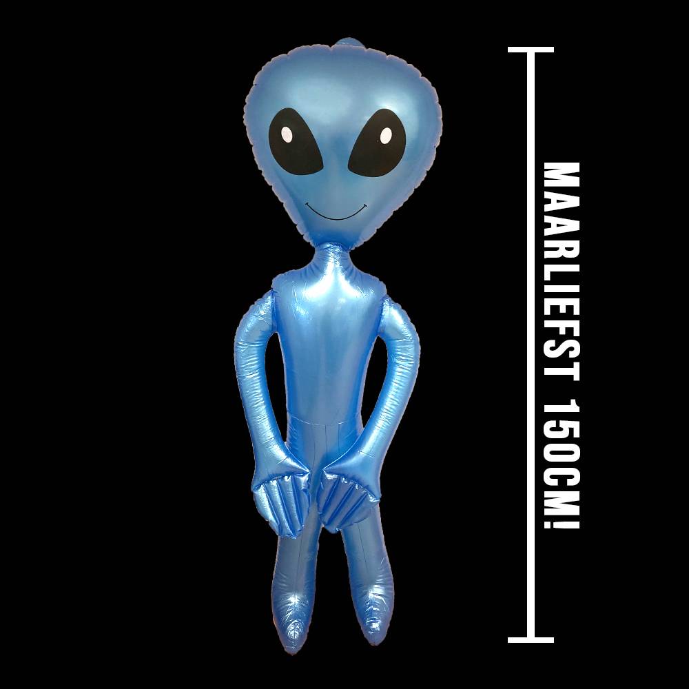Aantrekkingskracht Onderzoek het Walter Cunningham Opblaas alien 150cm Blauw | De Horeca Bazaar