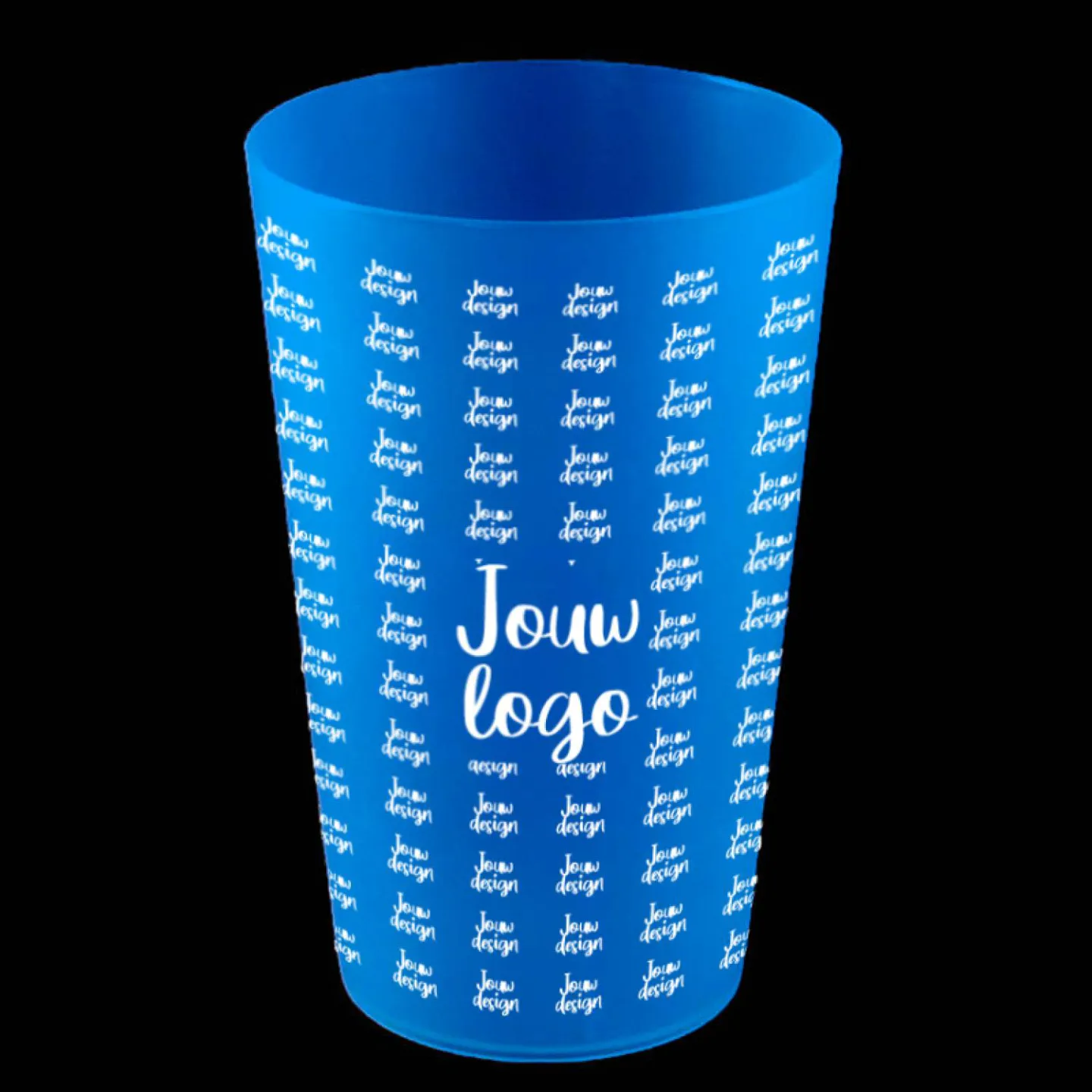 hard cups bedrukken blauw.