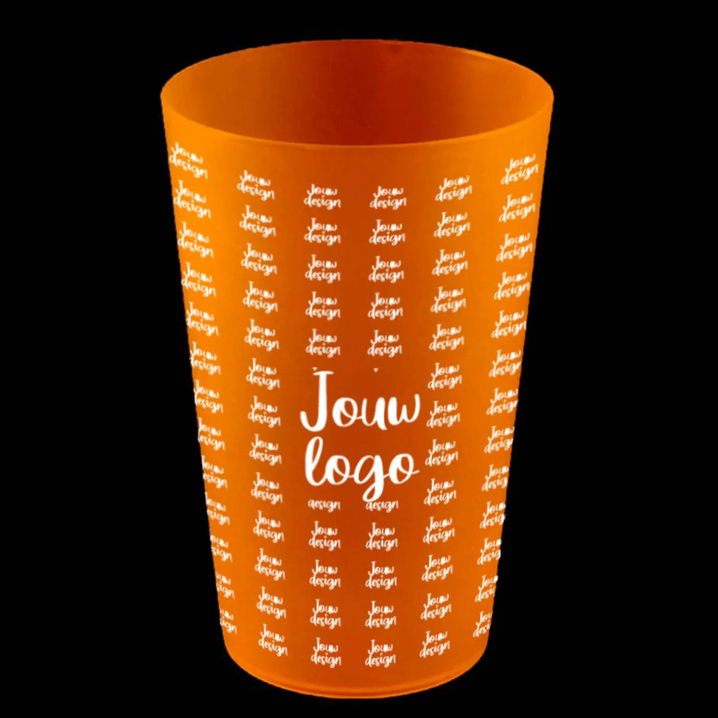hard cups bedrukken oranje.