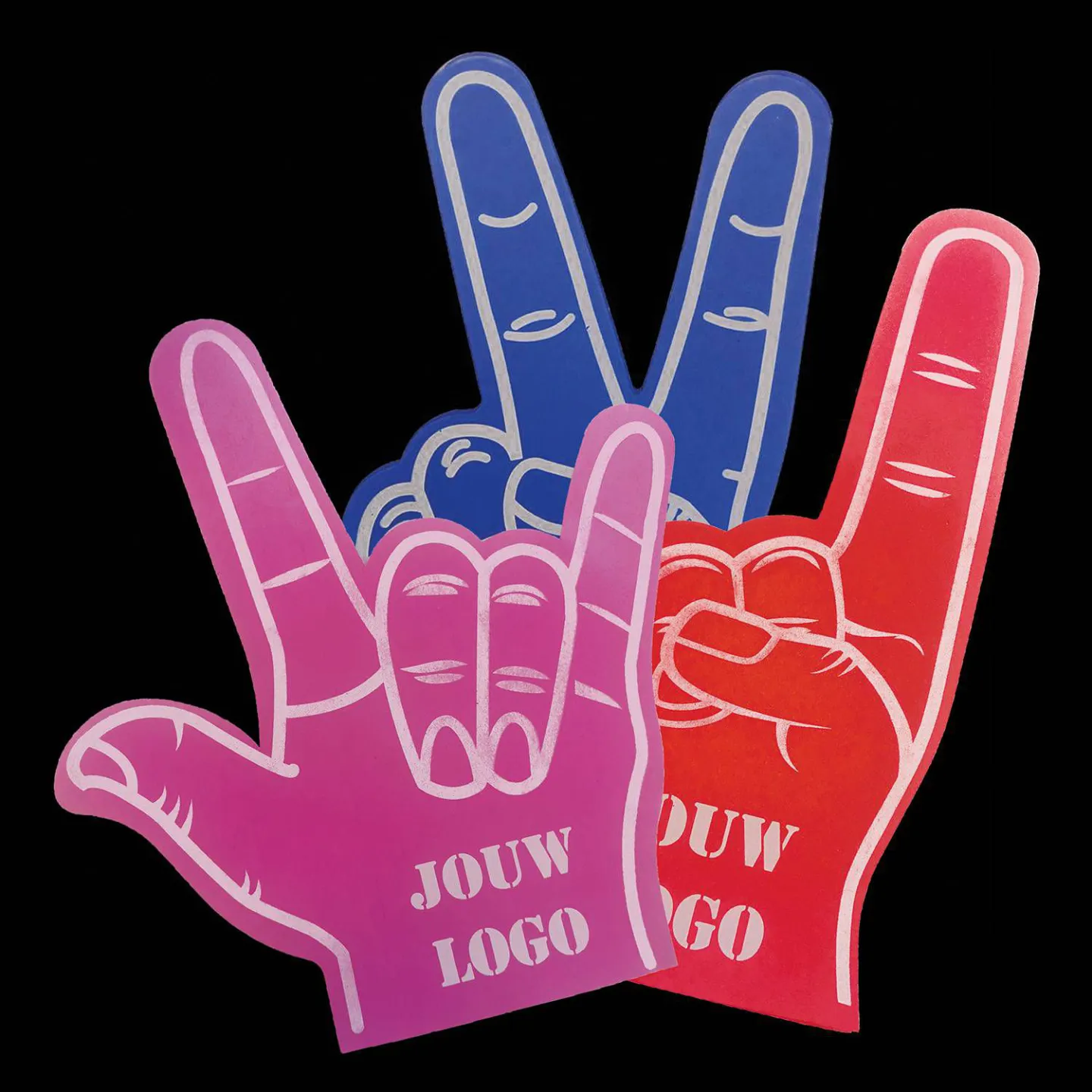 Goedkope foam hand bedrukken peace.