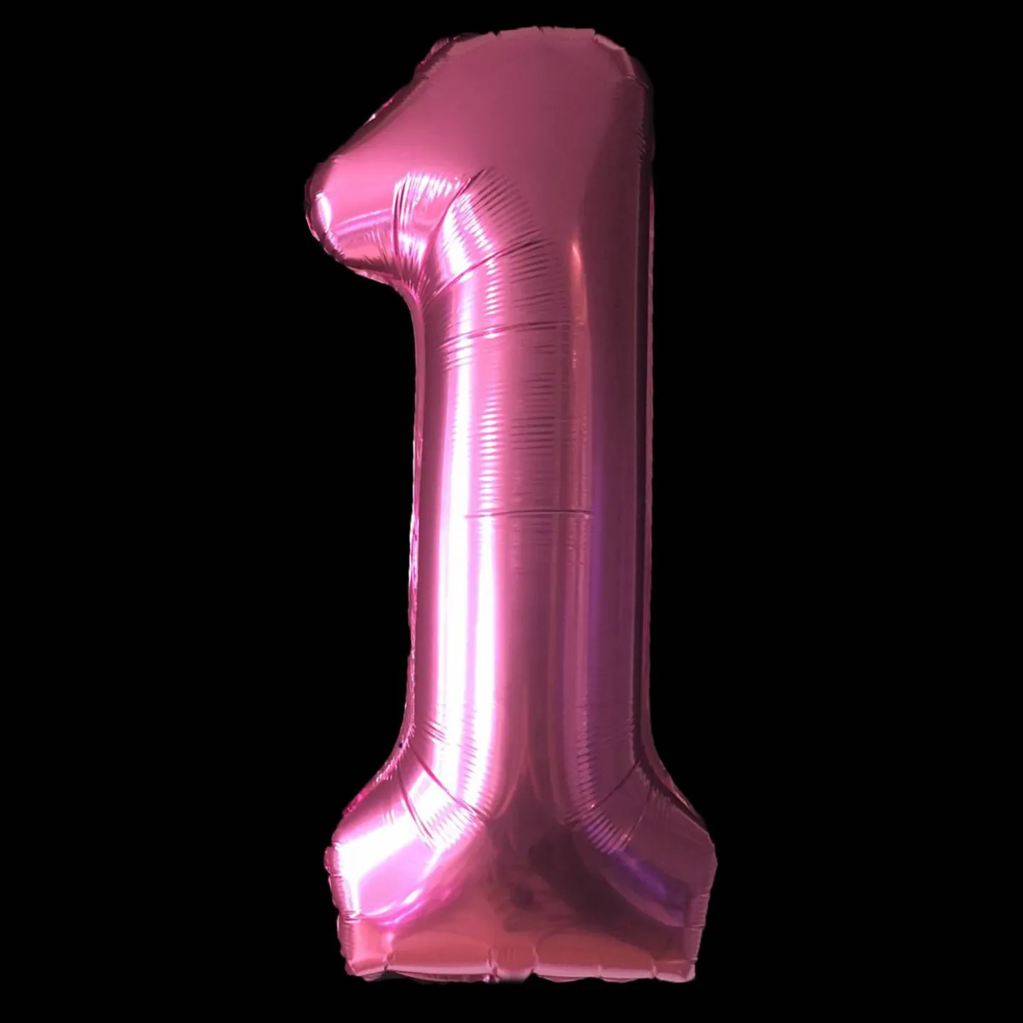 Cijfer ballon roze - 97cm Cijfer één.
