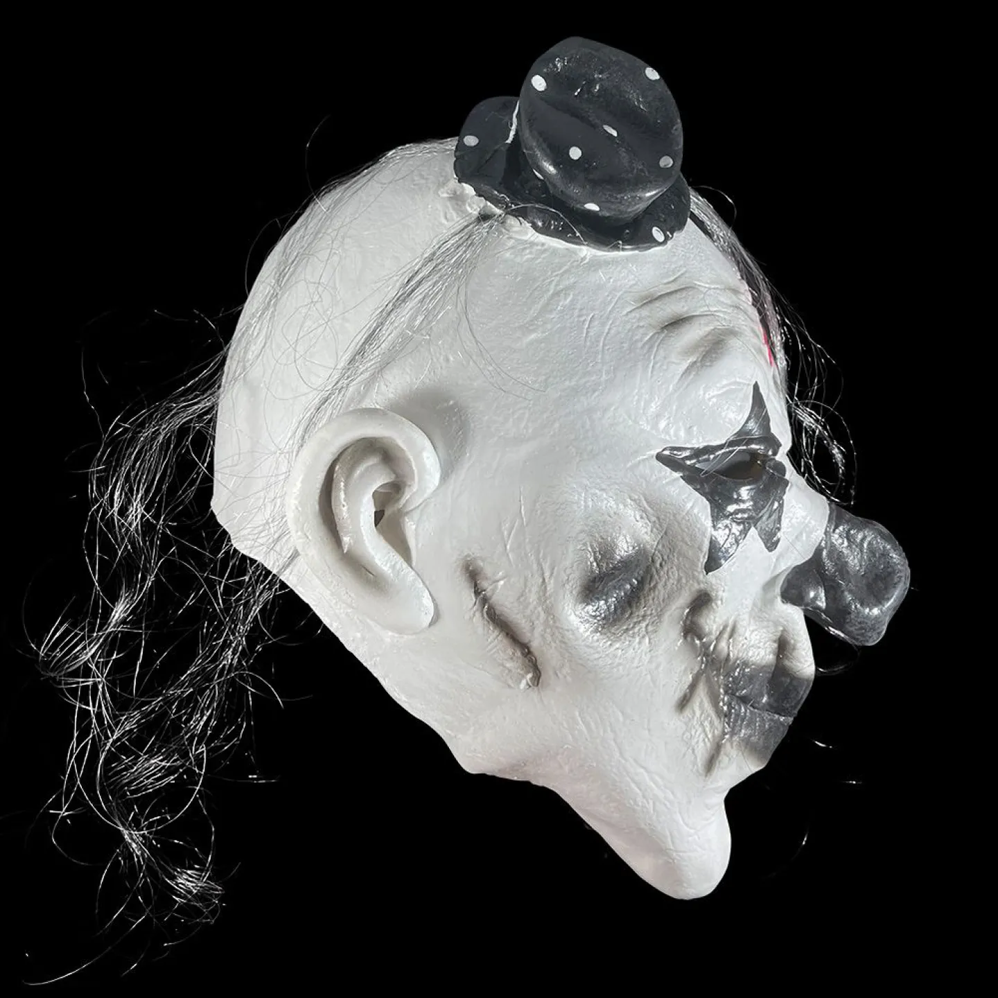 Halloween masker horror clown wit/zwart.