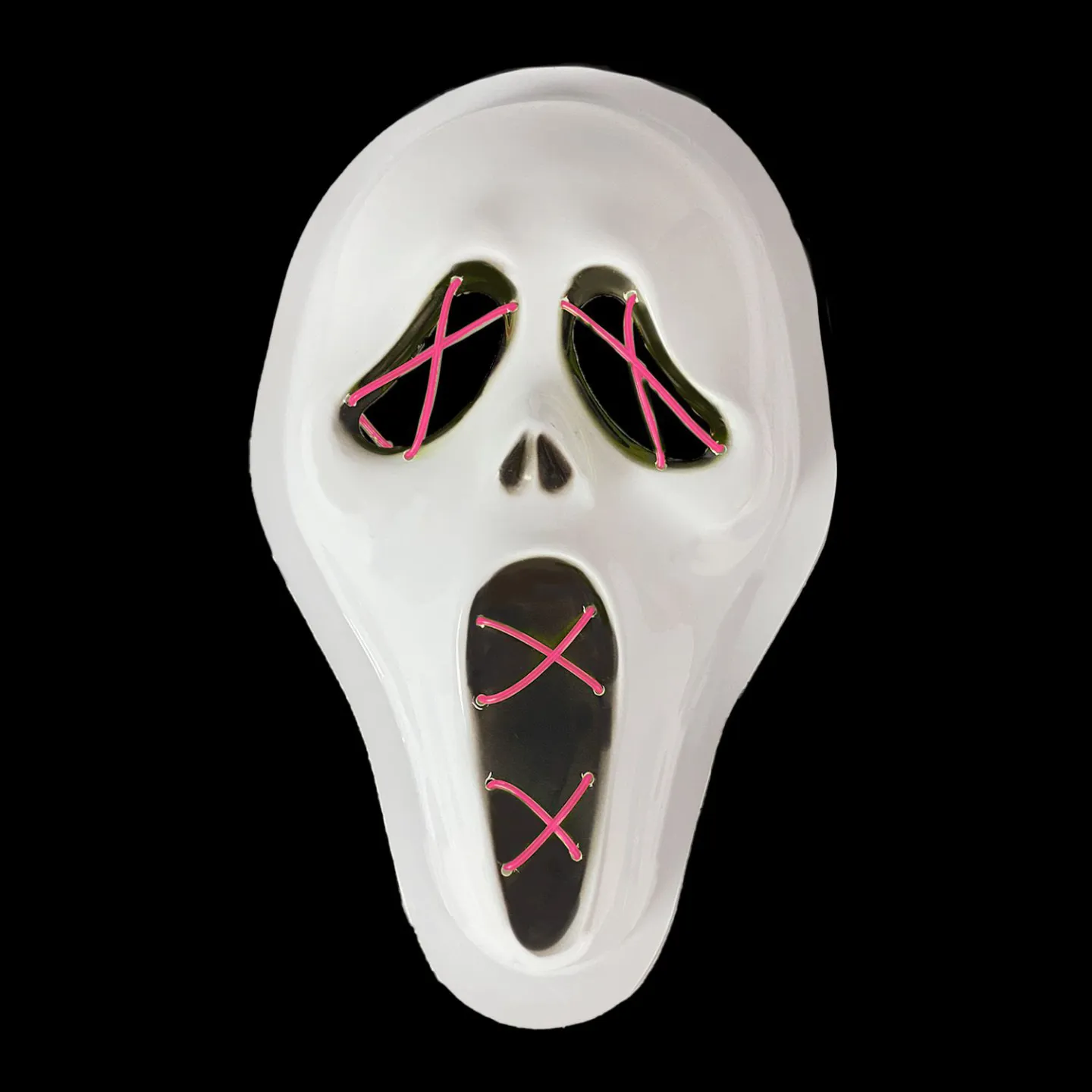 Halloween masker - Scream - LED roze kopen.