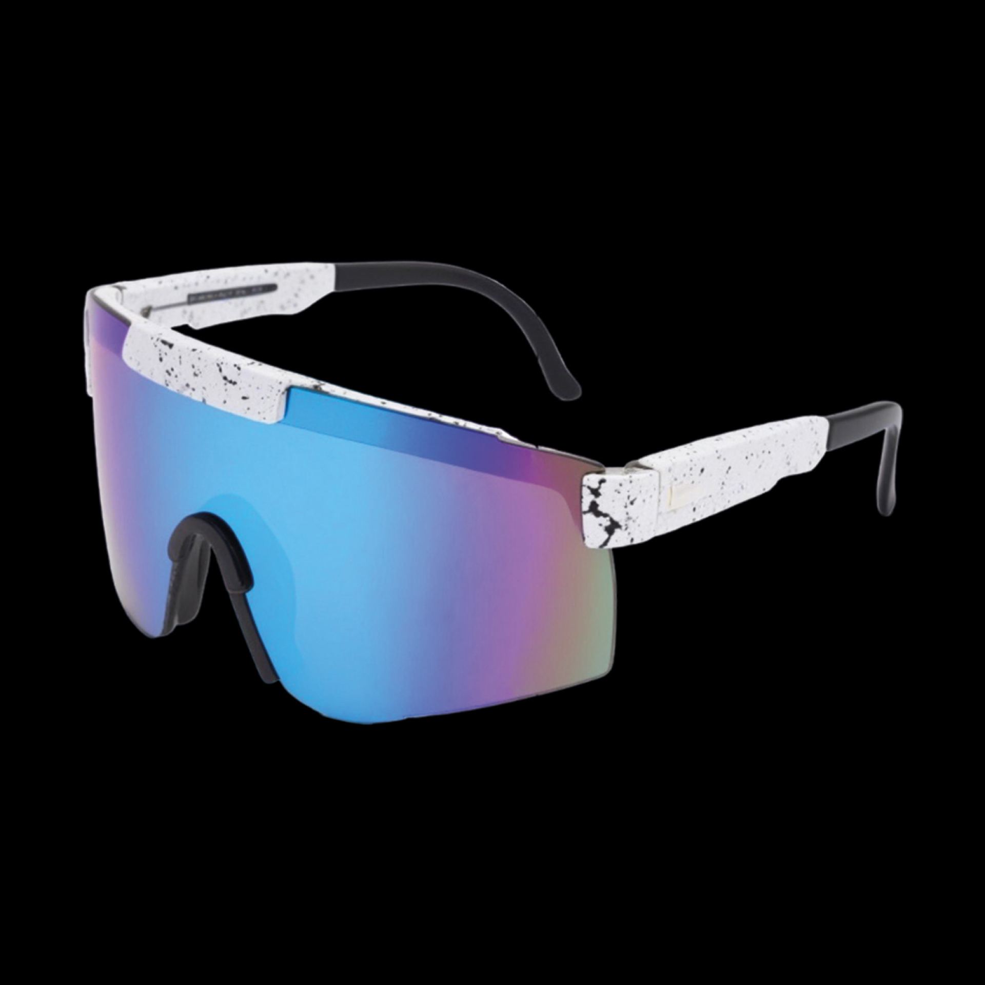 Rave bril sport zonnebril wit/blauw