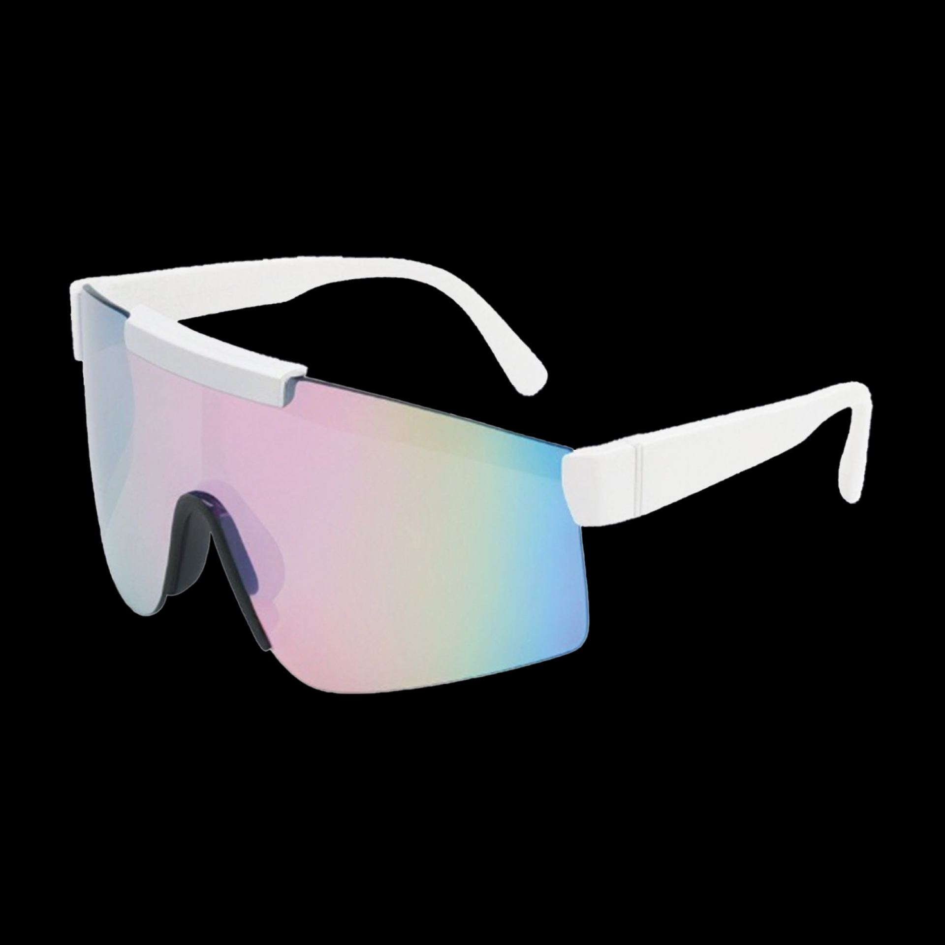 Rave bril sport zonnebril wit/roze
