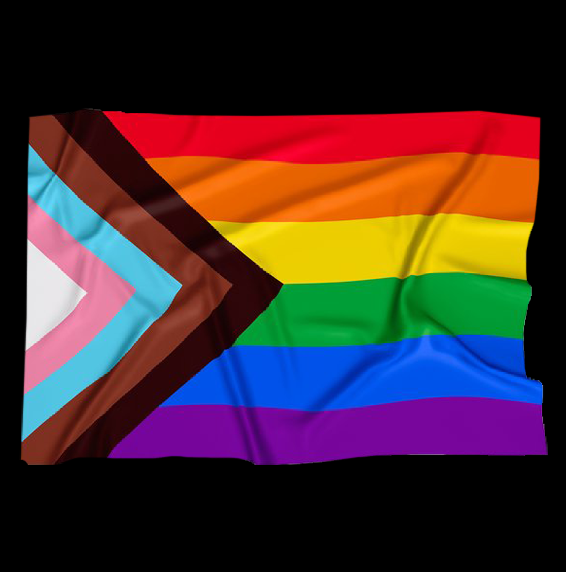Regenboog Progress vlag 90x150cm