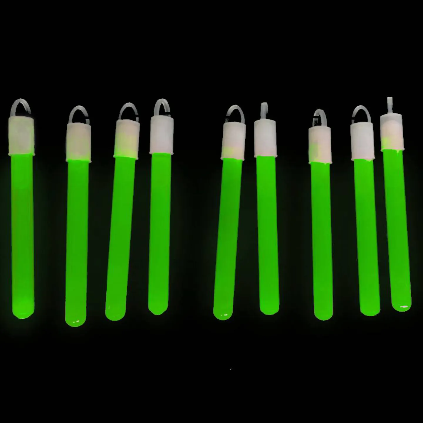groene glowsticks.