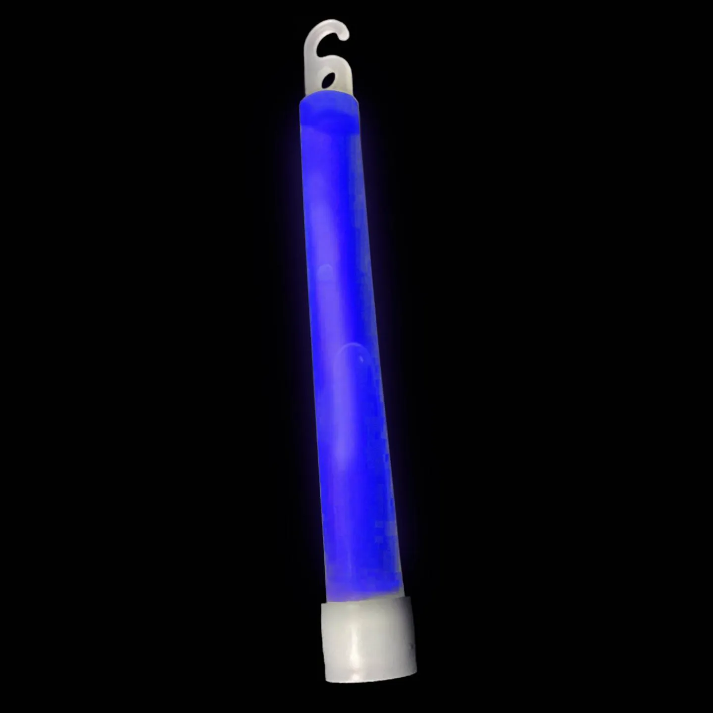 blauwe glowstick.